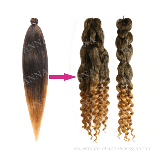 Julianna  Coi Leray Braids With Curls Synthetic Naturally Layered Curly Curled Pre Style Goddess Curl Braiding Hair